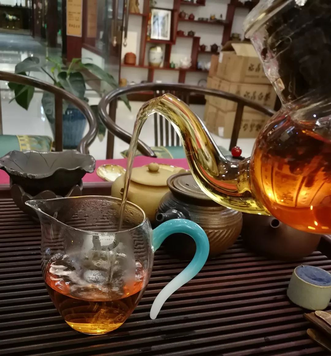 三个感官感受柏柳古树白茶茶汤
