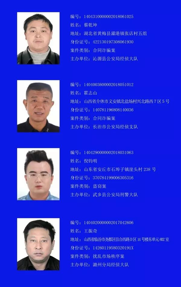 这48人谁认识?被公安局公开通缉!见到请立即报