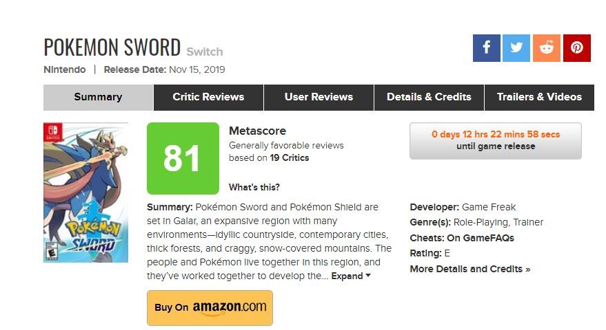 《宝可梦：剑盾》全球媒体评分解禁，IGN给出9.3分遭质疑