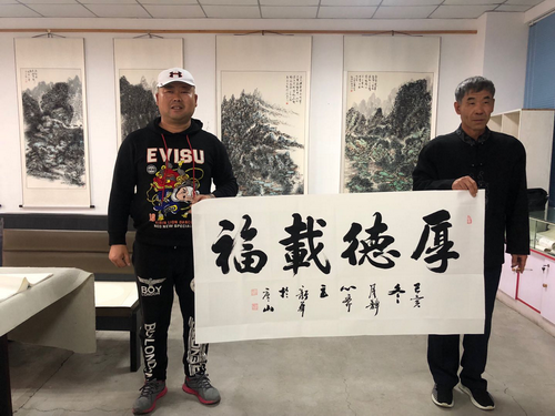 黄胄弟子著名画家李长在书法家吕新华艺术交流唐山行