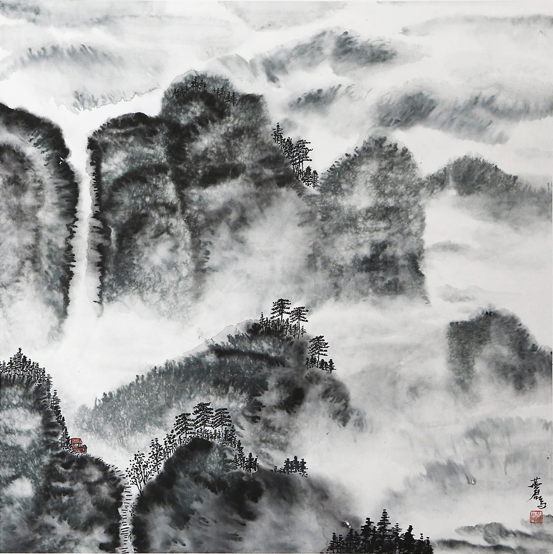 《墨韵江山》白燕君的水墨山水画