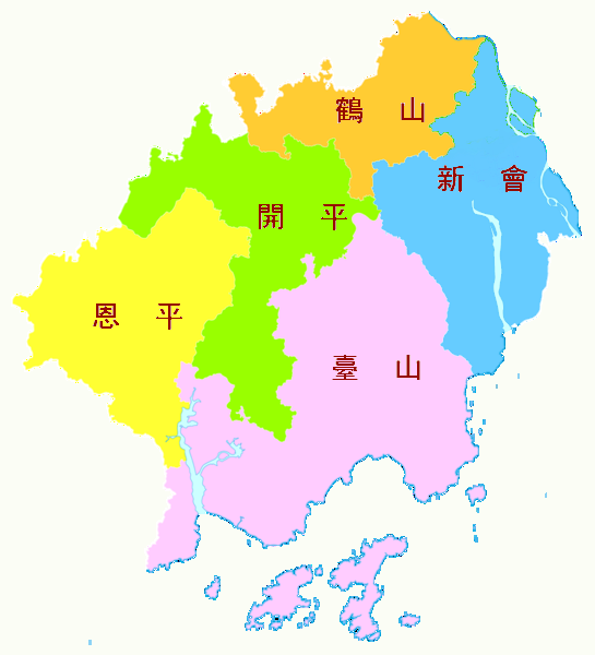 江门五邑地图