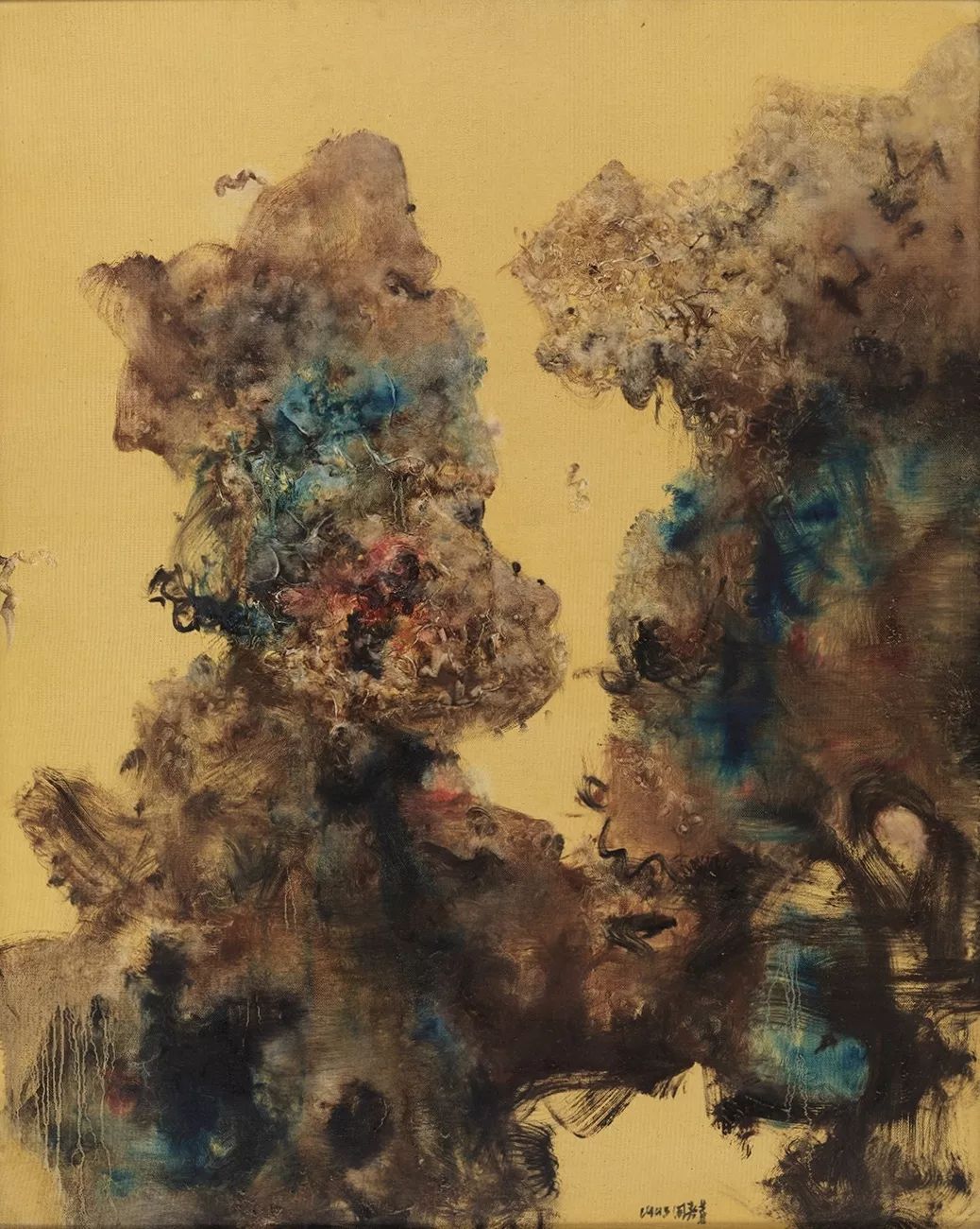周春芽,《石头系列》,布面油画,100×79 cm,1995.