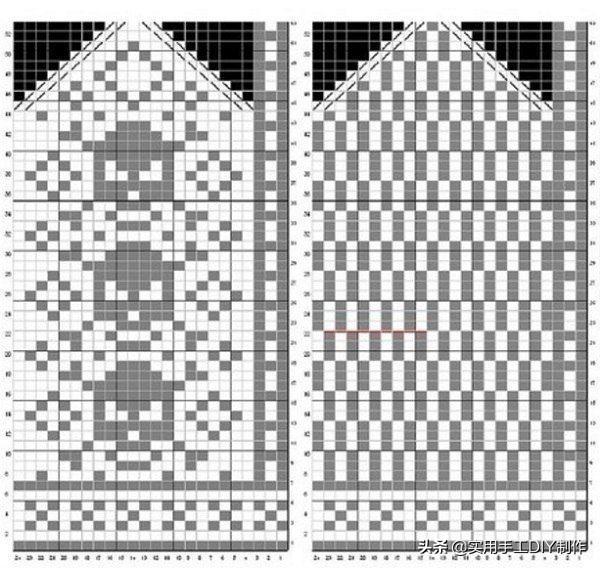 针织图解28个提花图案织毛衣或者手套等都可以