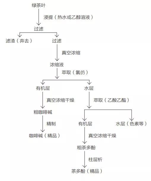 有机溶剂萃取法提取茶多酚的工艺茶多酚和绿茶提取物归类决定的比较