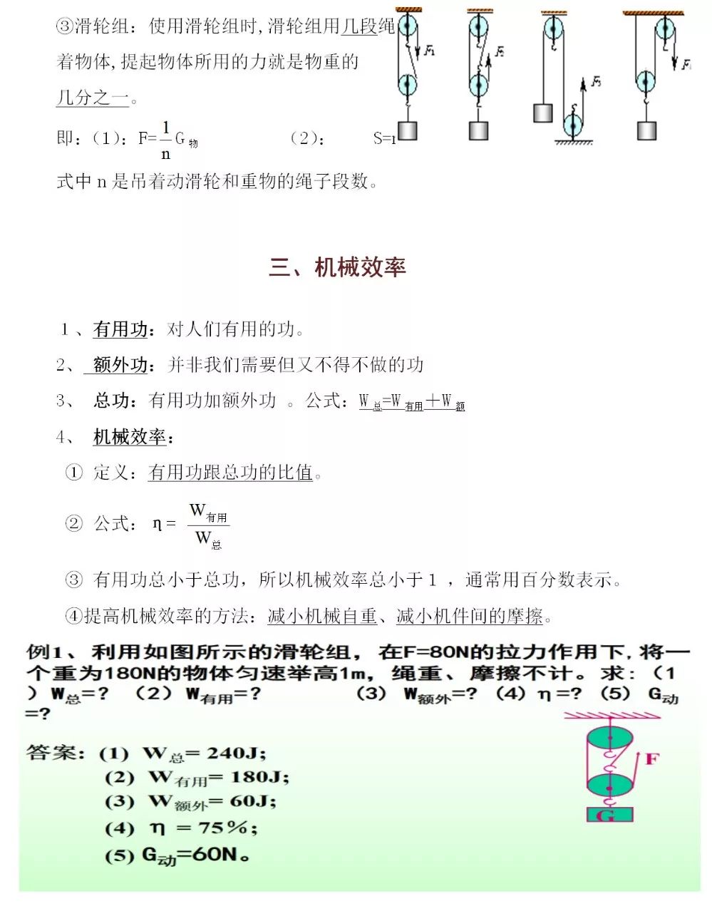 每日一记 中考物理重点"简单机械"知识点整理