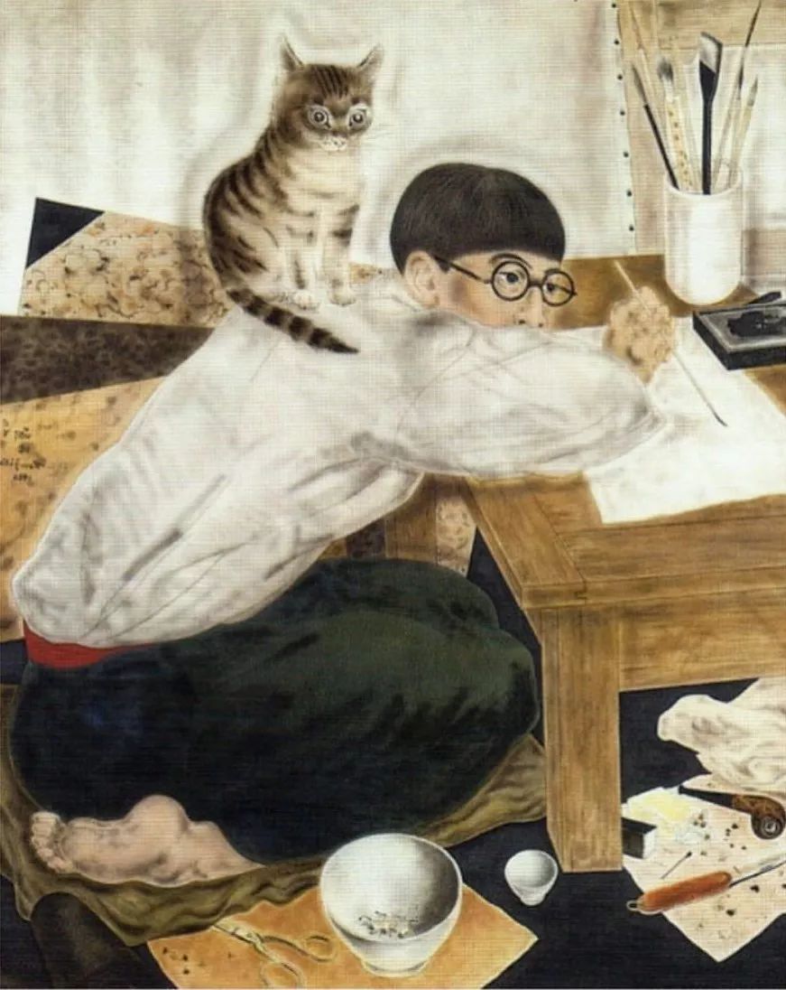 日本第一猫奴画家，是巴黎之光，却在故乡受千夫所指_手机搜狐网