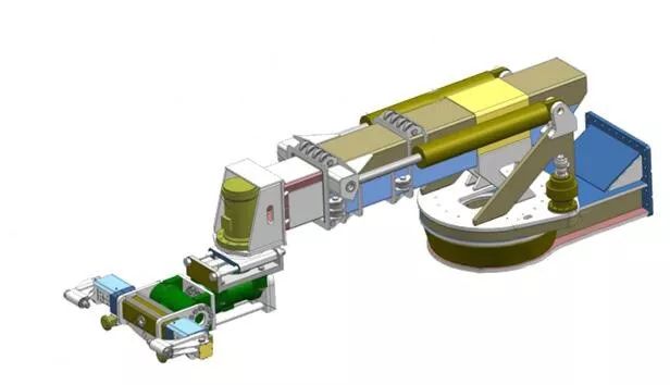 可举3吨伸展23米实现7个自由度的巨型机械手实战俄罗斯