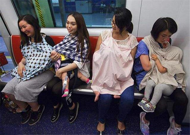 宝妈地铁上喂母乳,被男子指责不害臊,宝妈的回怼让他无地自容