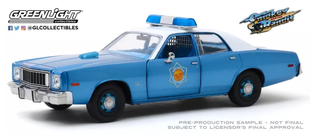 plymouth fury arkansas state police 警车模型装饰板样品模型官图