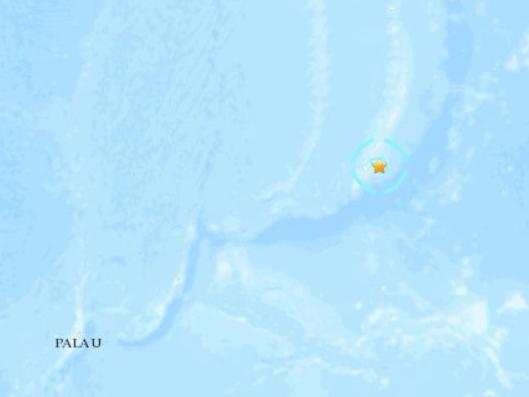 西太平洋关岛附近发生5.6级地震震源深度67.5公里