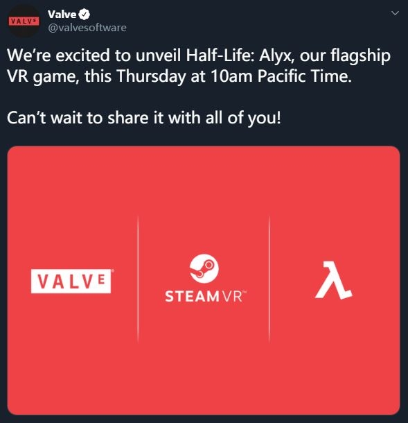 Valve宣布Half-Life新作