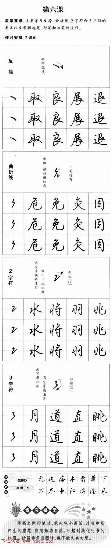 硬笔书法实用入门教程:行楷书法九课——从笔画到偏旁部首的写法