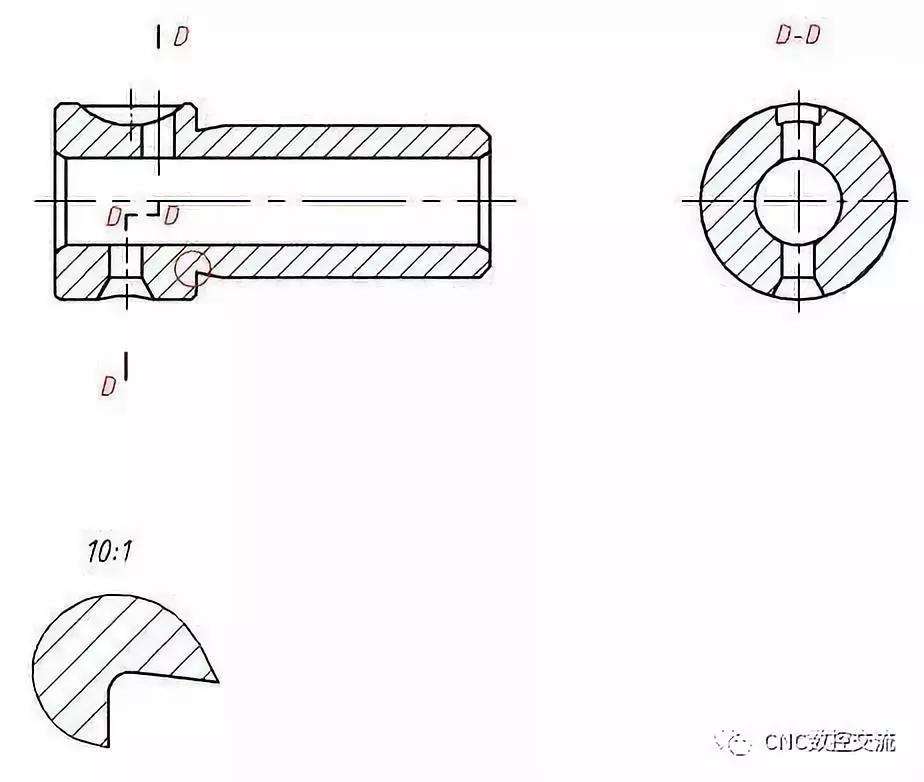 (2)尺寸:用一组尺寸,完整,清晰和合理地标注出零件的结构形状及其相互