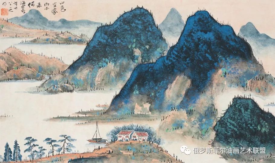 中国著名画家何海霞彩墨山水画欣赏