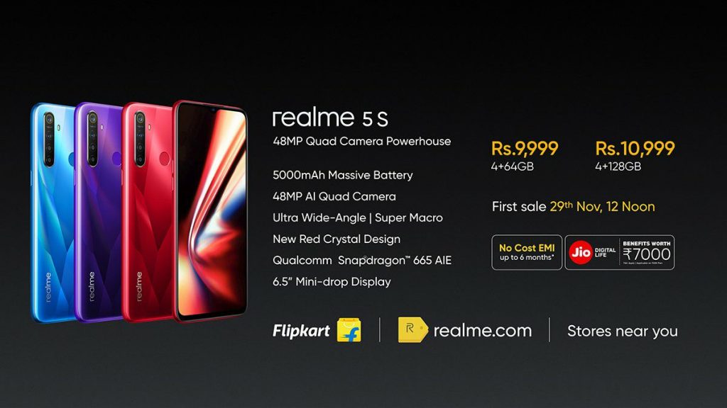 Realme5s在印度正式发布，搭载骁龙655定位于入门级别