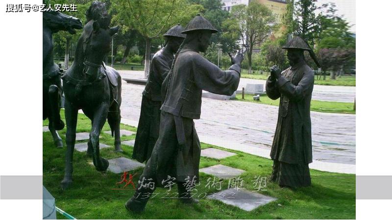 清朝人物铸铜雕塑 朝廷官员雕塑 城市广场雕塑