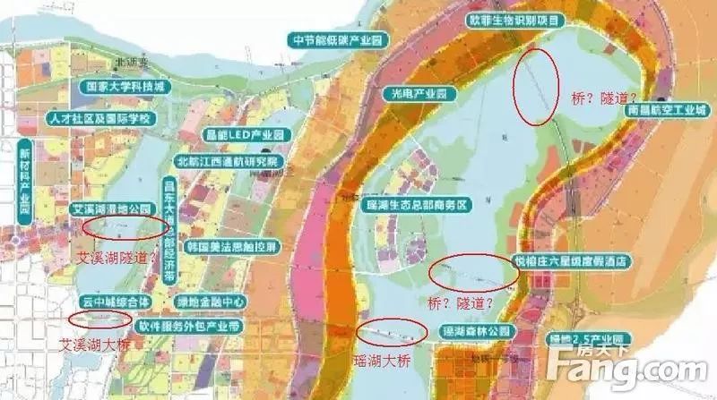 瑶湖隧道工程启动招标,远期规划2条跨湖通道!_南昌