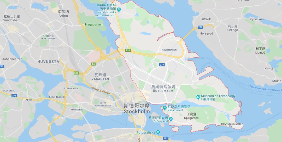 哥尔摩,东部的奥斯特马尔姆区(00stermalm)被誉为整个城市文艺气息