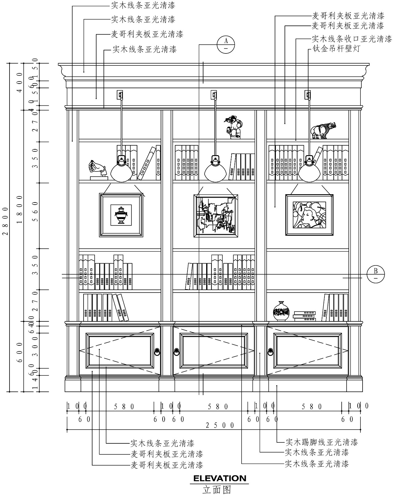 【素材】cad室内大样:这施工图纸原来还剩这么多细节!