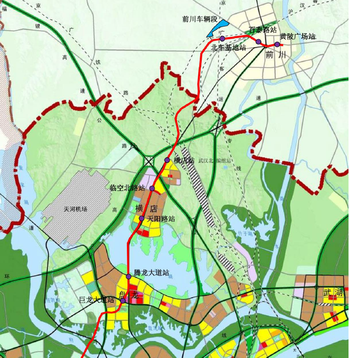 武汉地铁前川线设计时速100,7号线延伸至黄陂,2022年建成