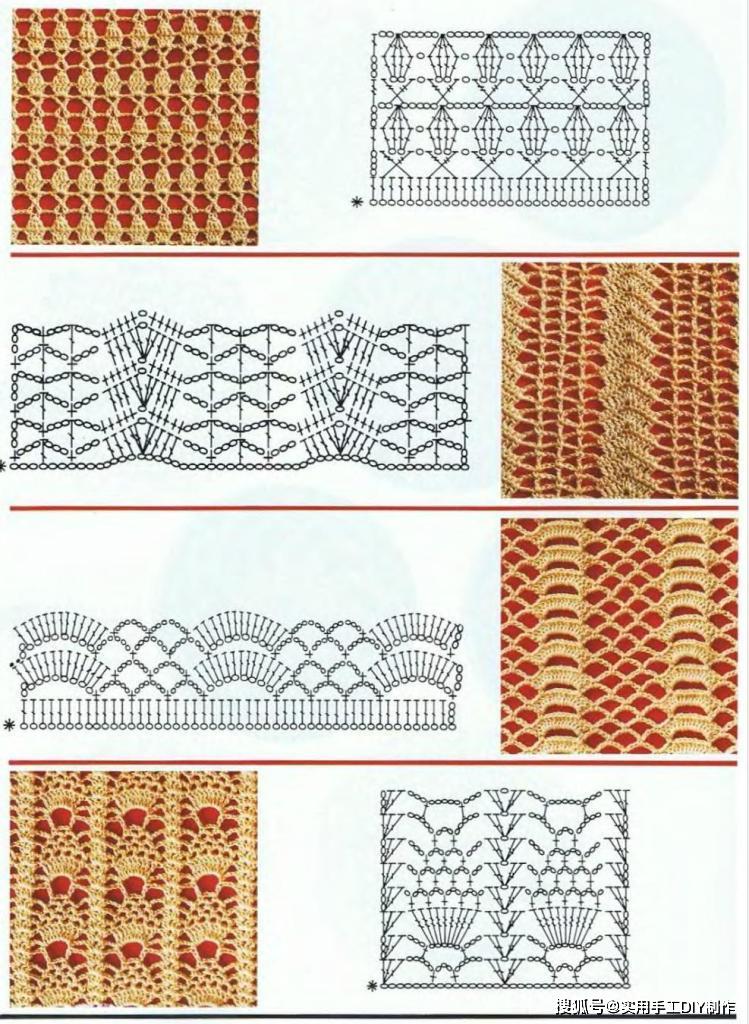 「钩编图解」68种渔网编织花样,你也许用的到!