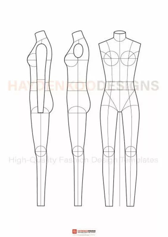 师们快来——做服装设计必须要用到的人体模特线稿(女装 男装 童装)