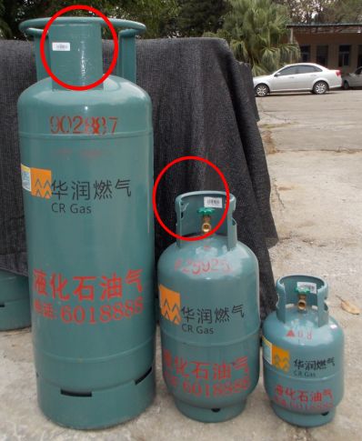 (3)液化石油气钢瓶角阀 角阀是钢瓶的进出口控制装置,也是连接减压阀