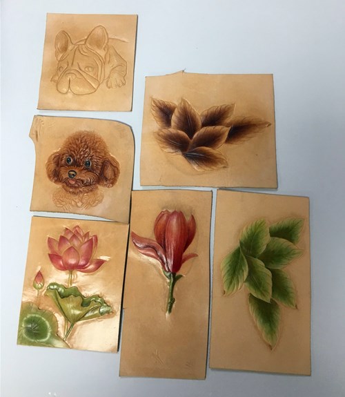 皮雕动物素材 手工皮雕图案