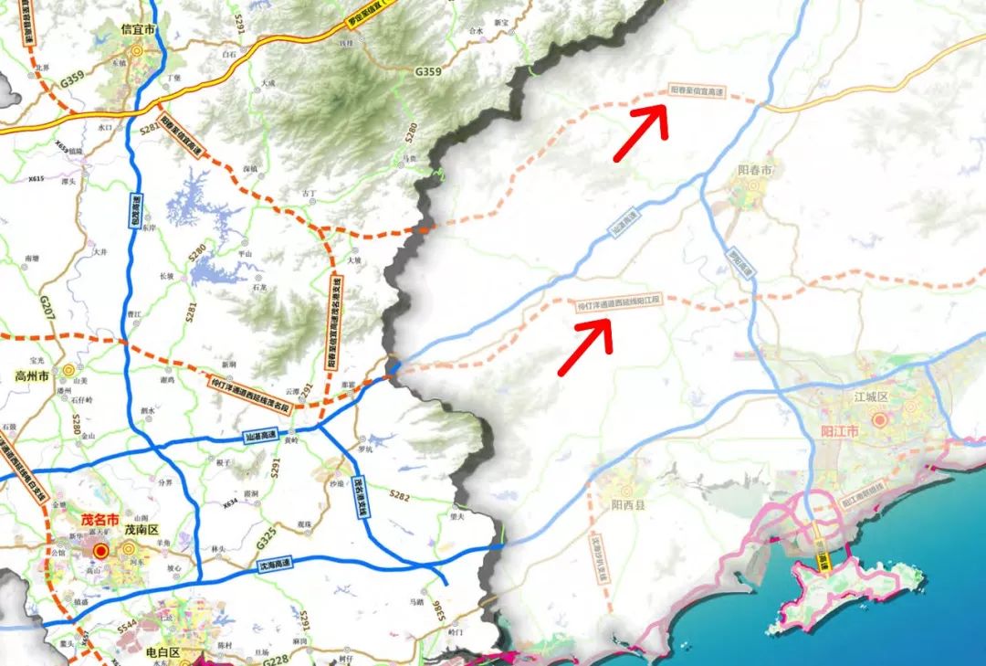 阳春进入茂名境内,还有两条新规划的高速公…              0图 5天前