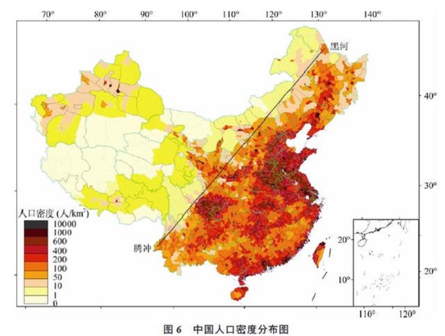 中国人口密度是多少_中国人口密度图