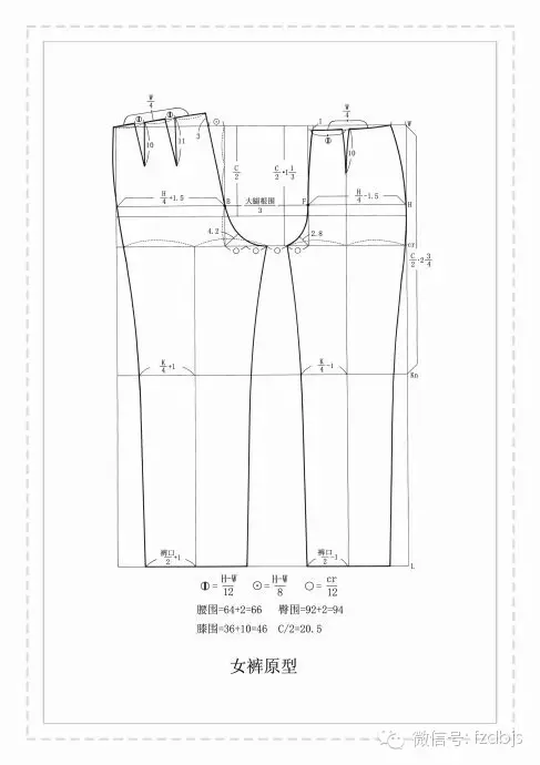 男装原型女装原型袖子裤子才智服装制版