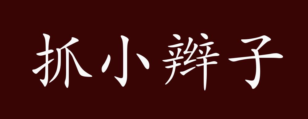 抓小辫子的出处释义典故近反义词及例句用法成语知识