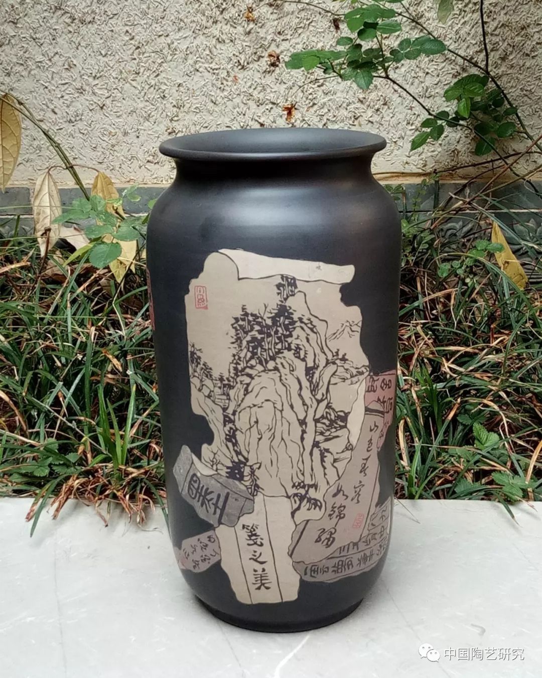 《残贴瓶》建水紫陶高48cm 最大直径22cm返回搜狐,查看更多