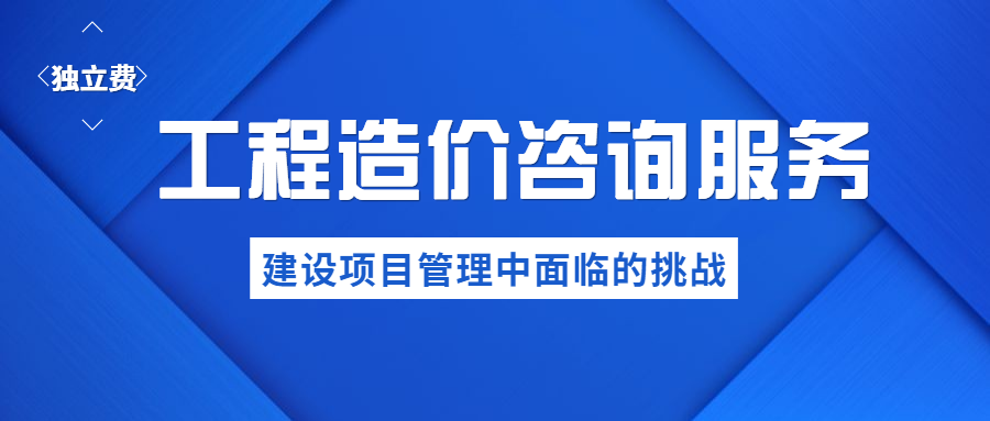 工程造价咨询服务第一期产业投资者在基础设施建设项目管理中面临的