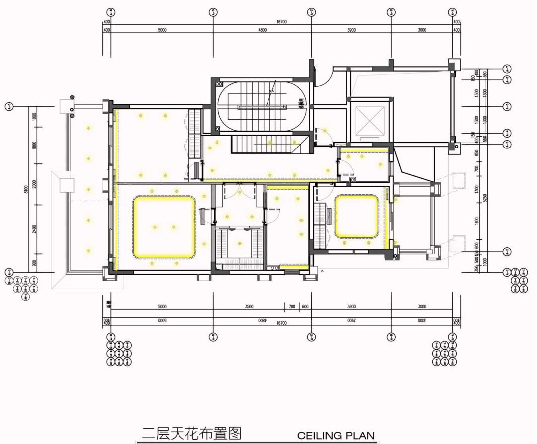 二层天花布置图