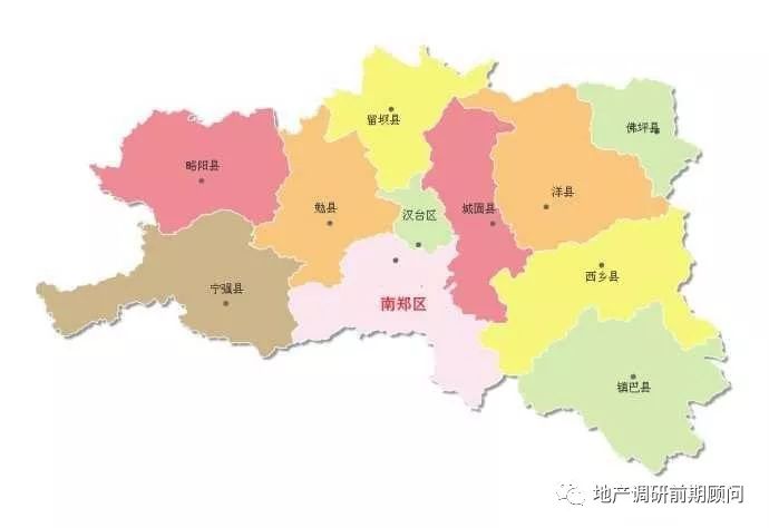 汉中市房地产热门行政区是汉台区:汉中市共2个区,9个县,146个镇,33个