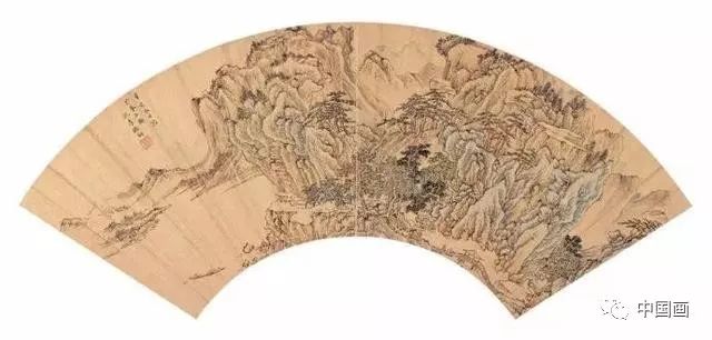 中国画 山水 扇面 清時代 中国画 山水 扇面 清時代 - メルカリ