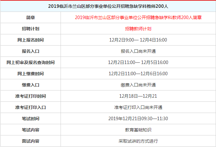 兰山招聘_2020临沂市兰山区教师招聘公告职位表相关信息