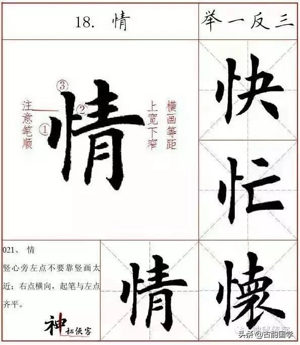 实用贴《楷书百字通关》:非常适合初学书法的朋友学习