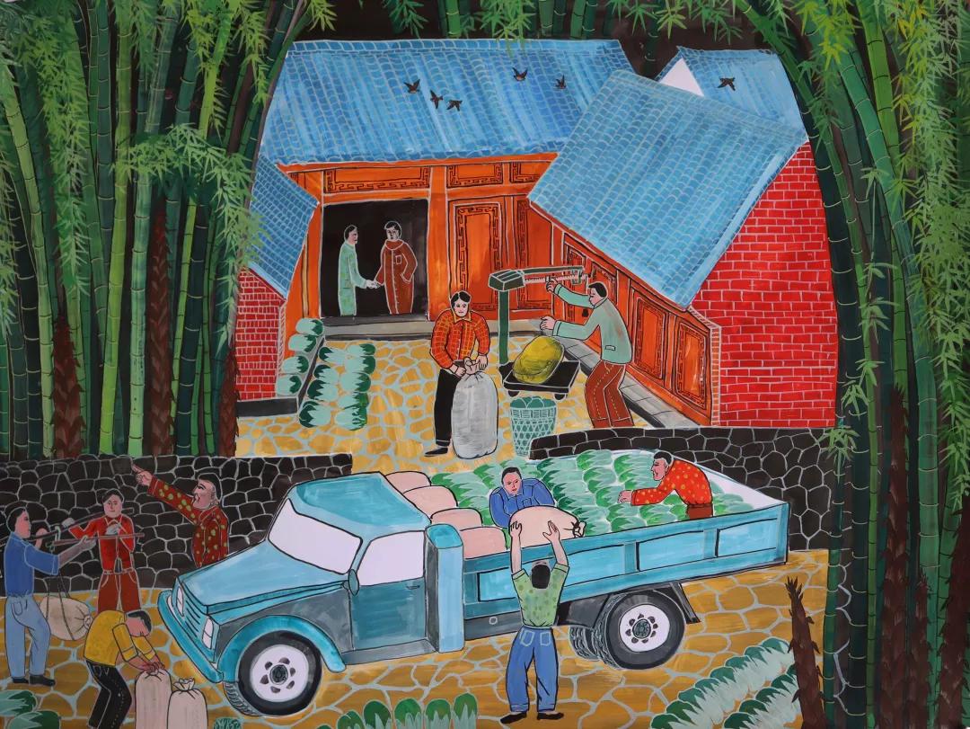 腾冲农民画描绘乡村振兴的美好画卷