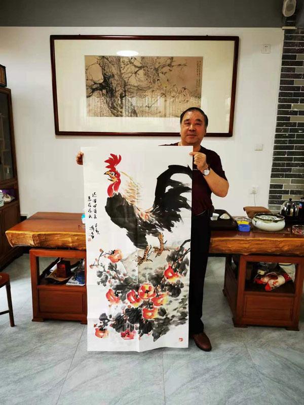 德行天下—王泽喜画鸡作品欣赏