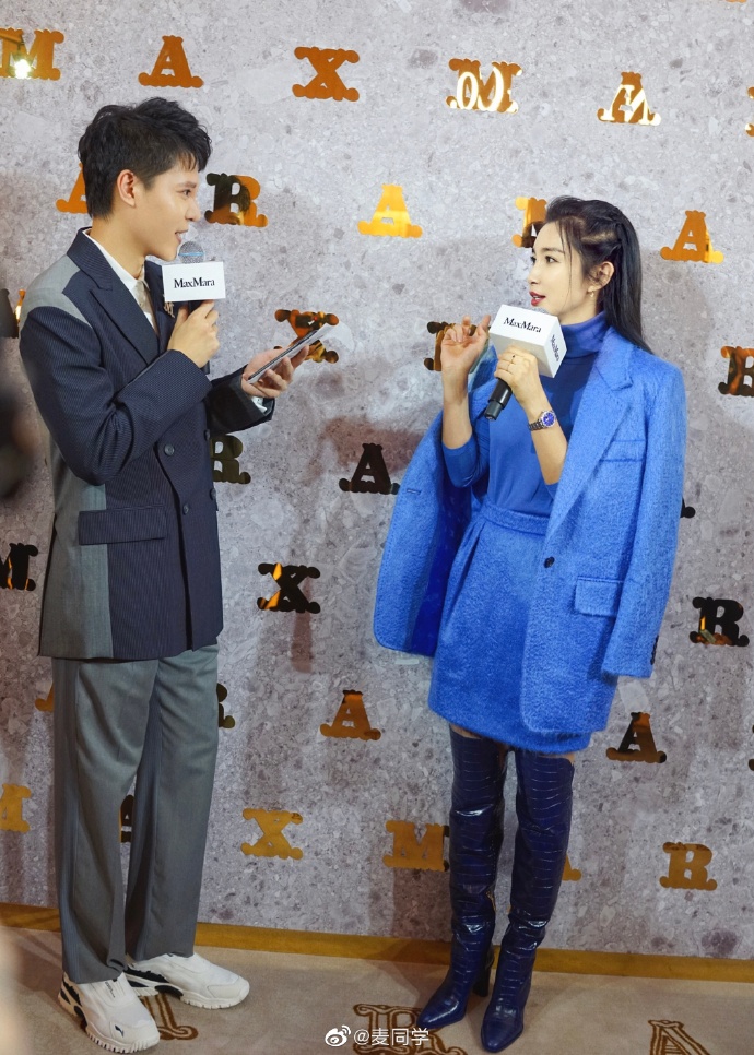 北京台主持人麦麦亮相主持maxmara2019秋冬系列