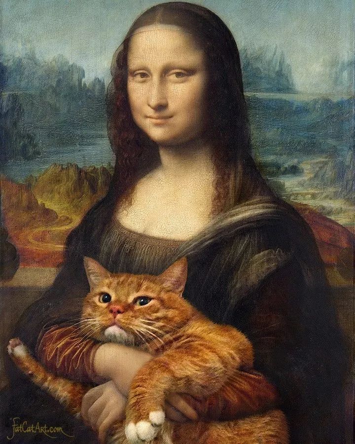 当橘猫闯入世界名画梵高莫奈哥都坐不住了画面太惨了