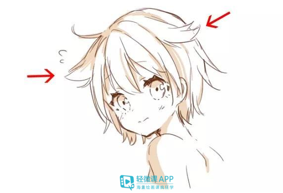 几种动漫女孩子头发画法!