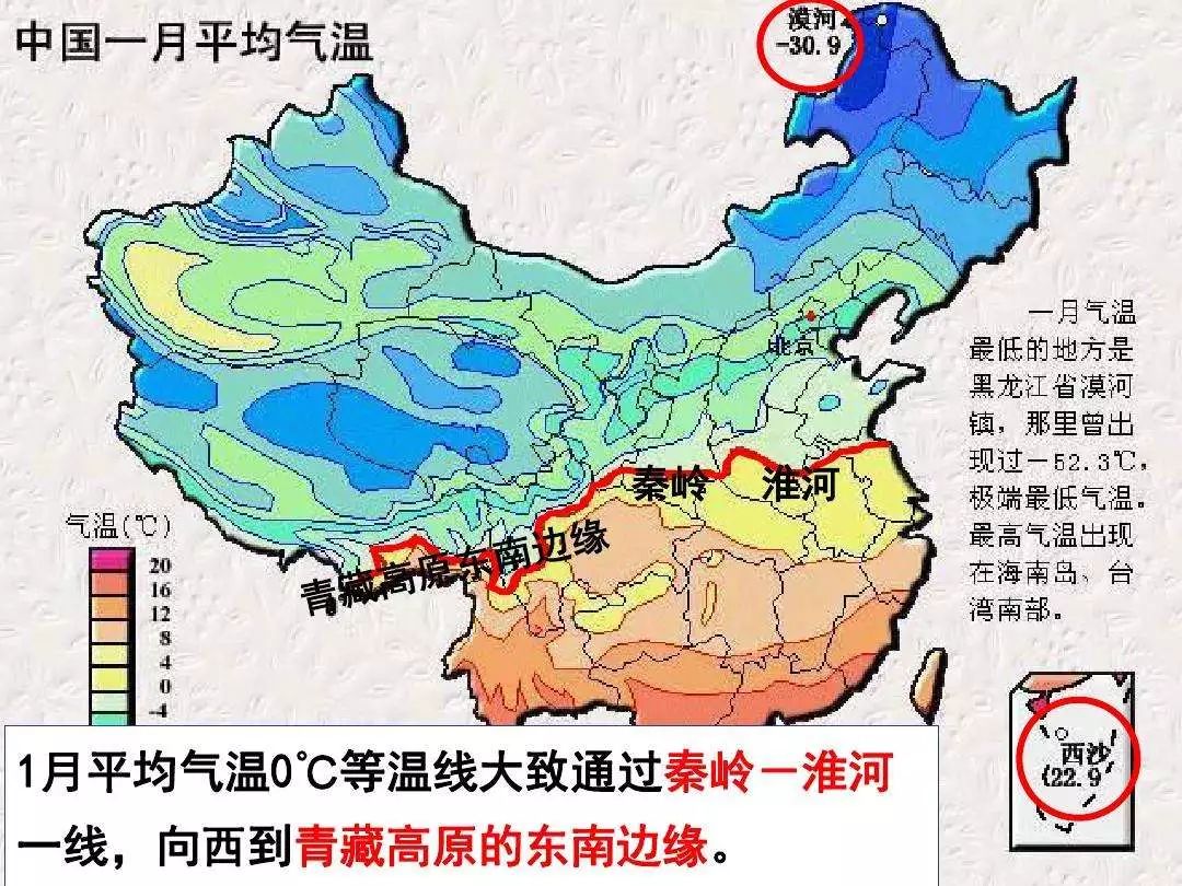 中国冬季集中供暖分界线.