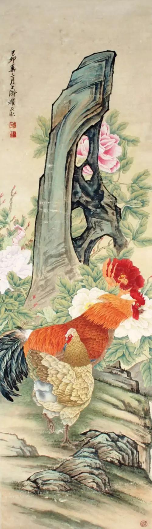 中国现代中国画家刘奎龄工笔画鸡，简直画活了！_搜狐网