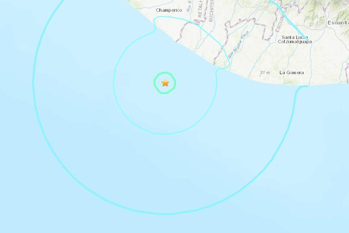 危地马拉西南海域发生5.6级地震震源深47.6公里