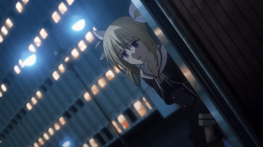 漫有GIF#丨白丝!过膝袜!有村小仙女登场!