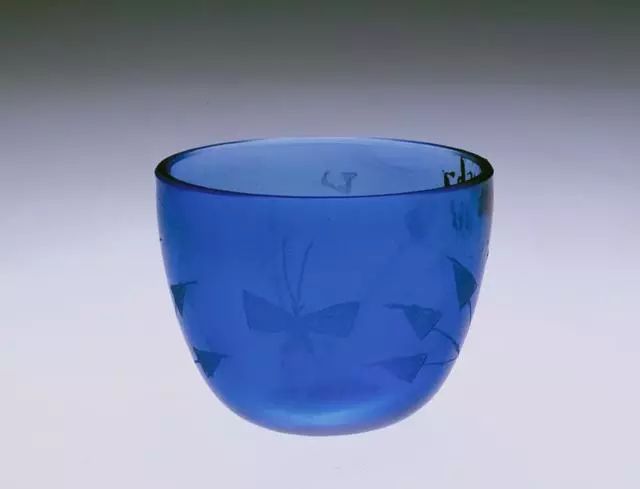 【料】　★ 料器 藍料小杯 ★　清朝期　純藍色料 茶器酒器　清代玻璃 料】 ☆ 料器 藍料小杯 ☆ 清朝期 純藍色料 茶器
